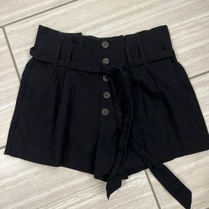 Abercrombie & Fitch High Waisted Belted Linen Shorts